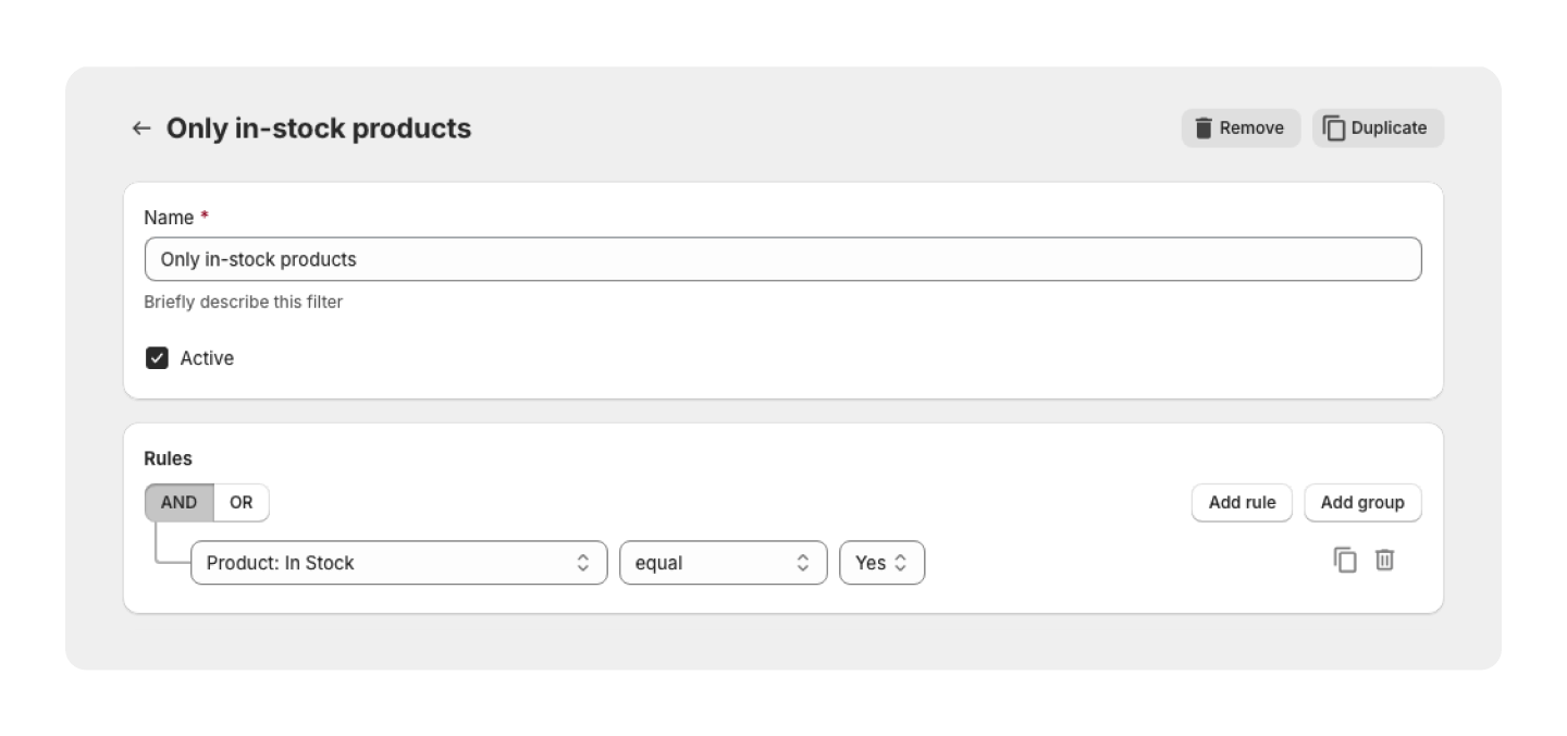 Exclude Irrelevant Products