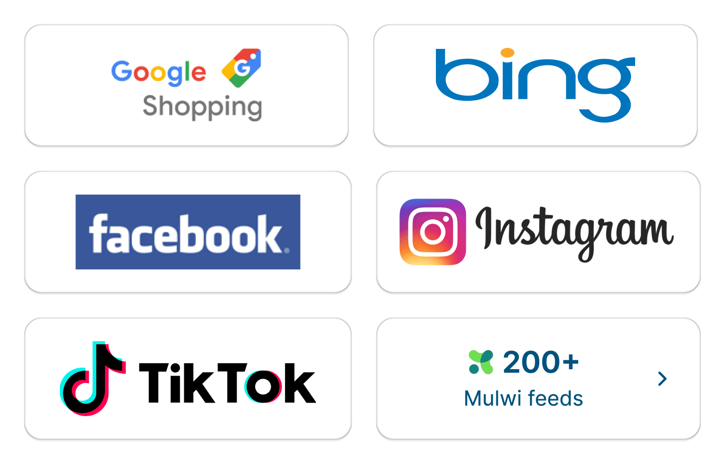200+ Preconfigured Feed Templates