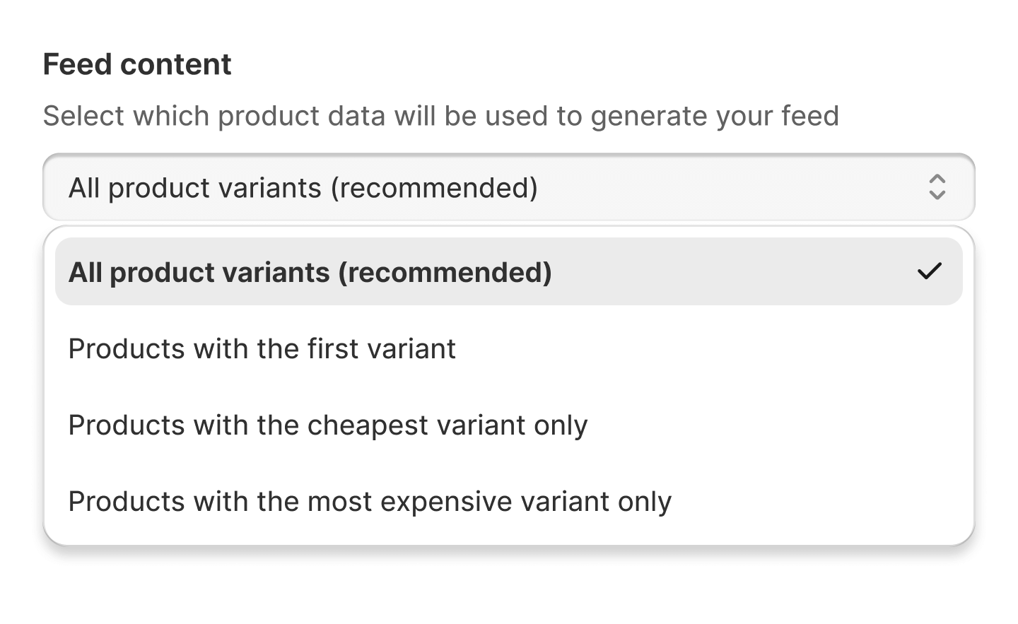 Select Specific Variants