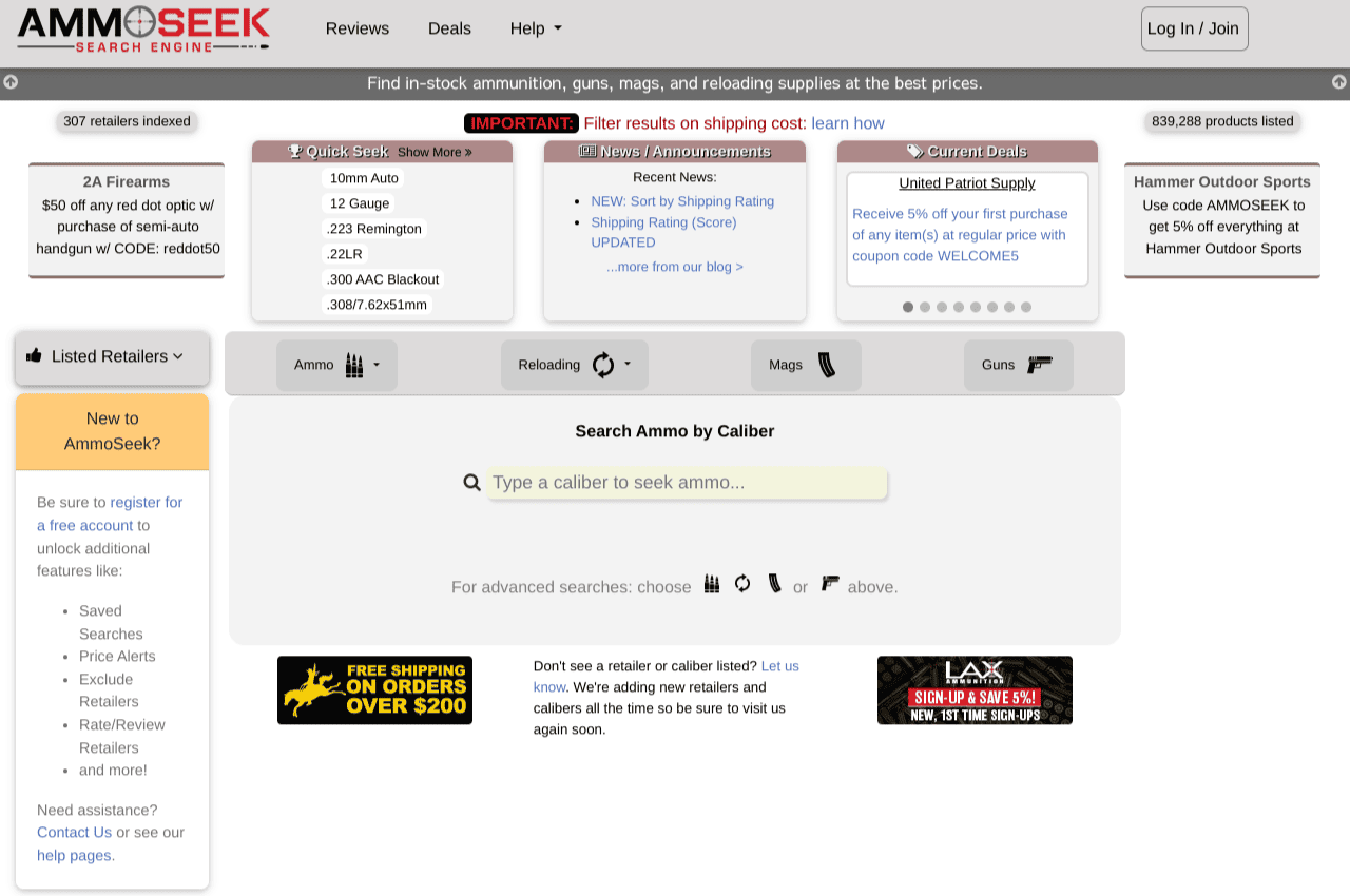 AmmoSeek Shopify Feed - Sell On AmmoSeek comparison platform