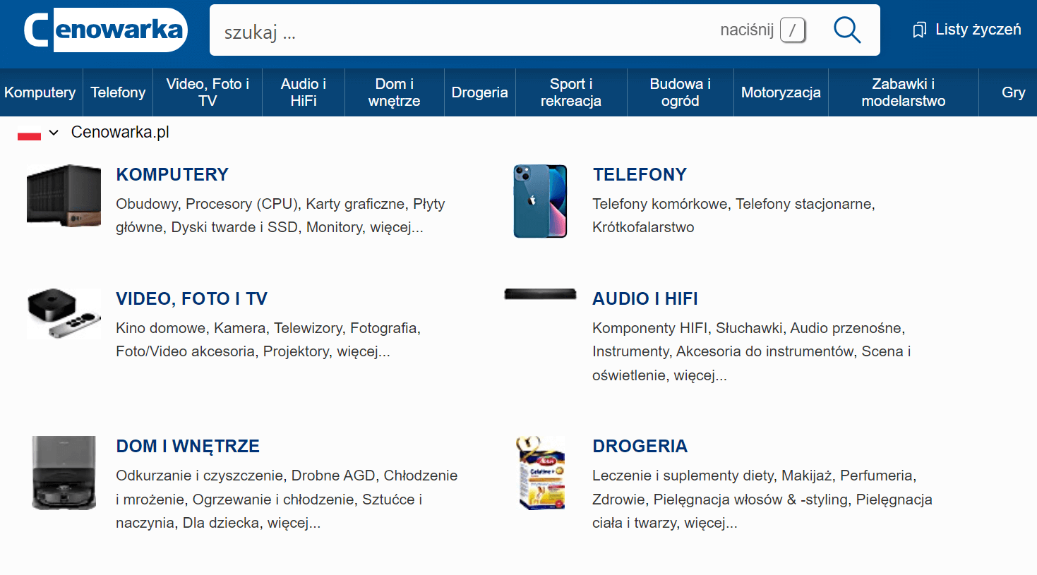 Cenowarka Shopify Feed - Sell On Cenowarka price comparison site