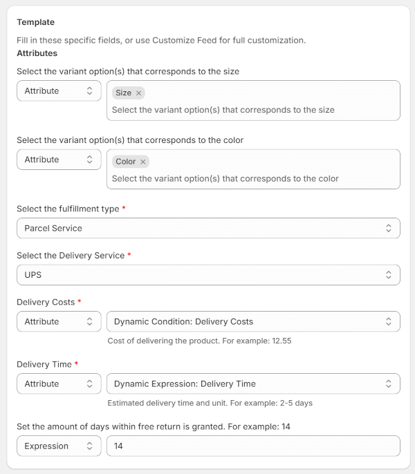 idealo product feed template