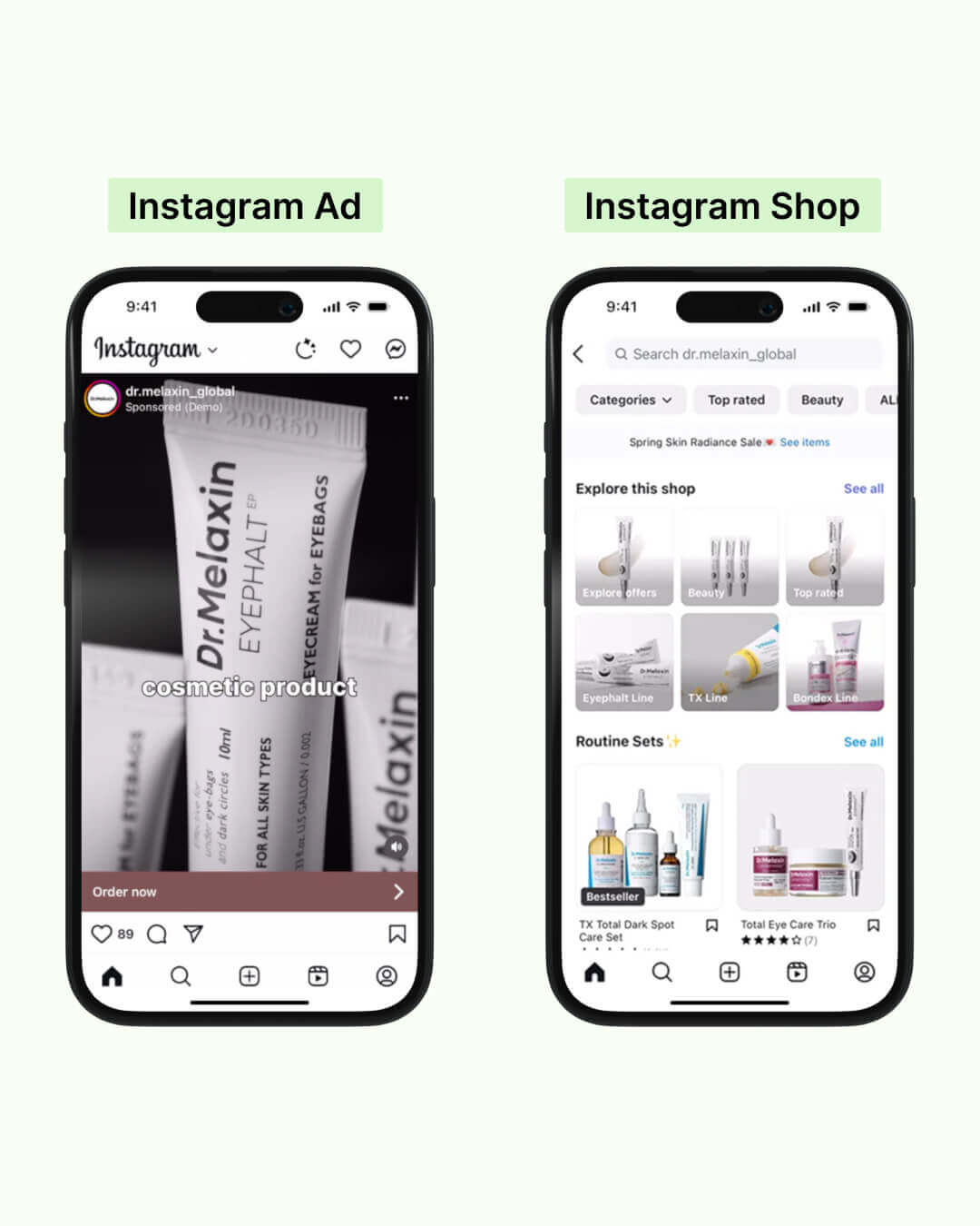Instagram Ads and Instagram Shop comparison