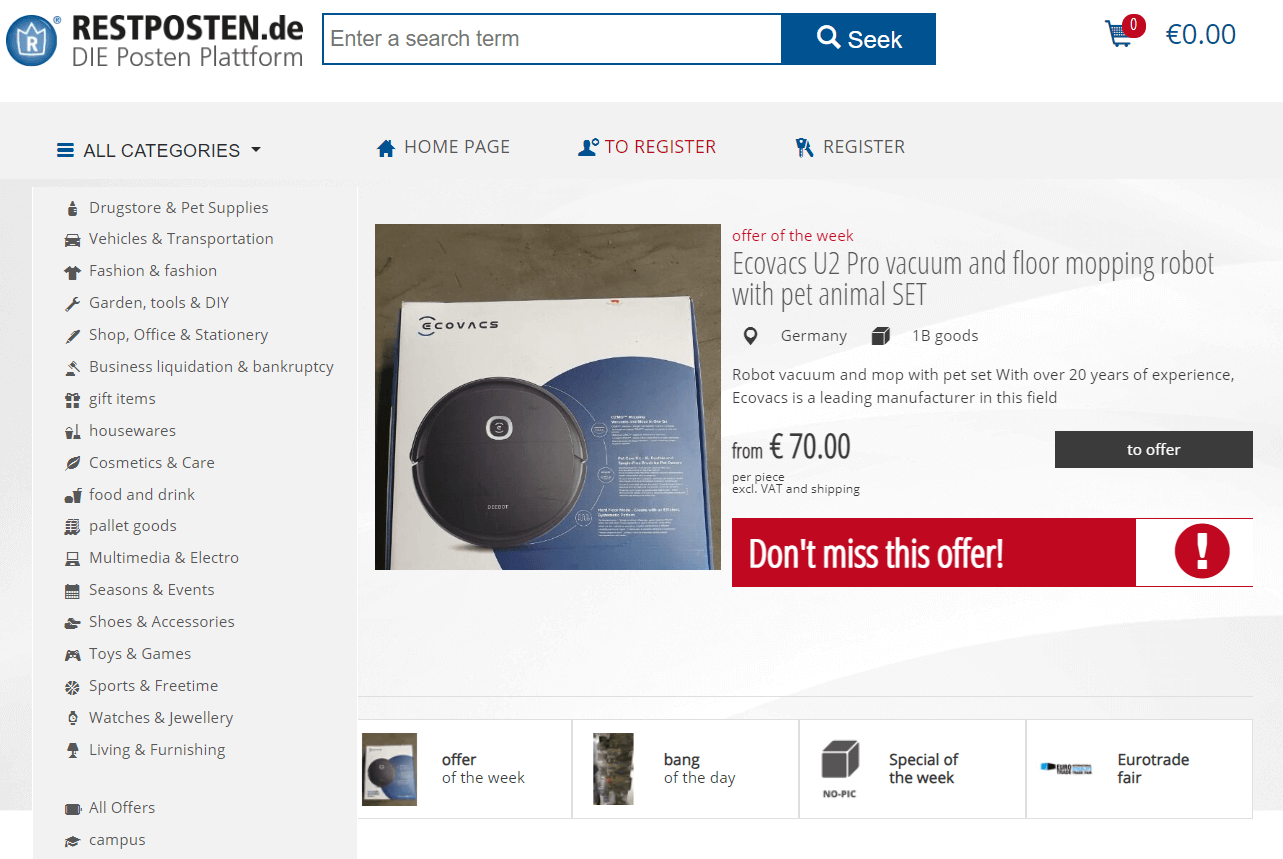 Restposten Shopify Feed - Sell On Restposten marketplace