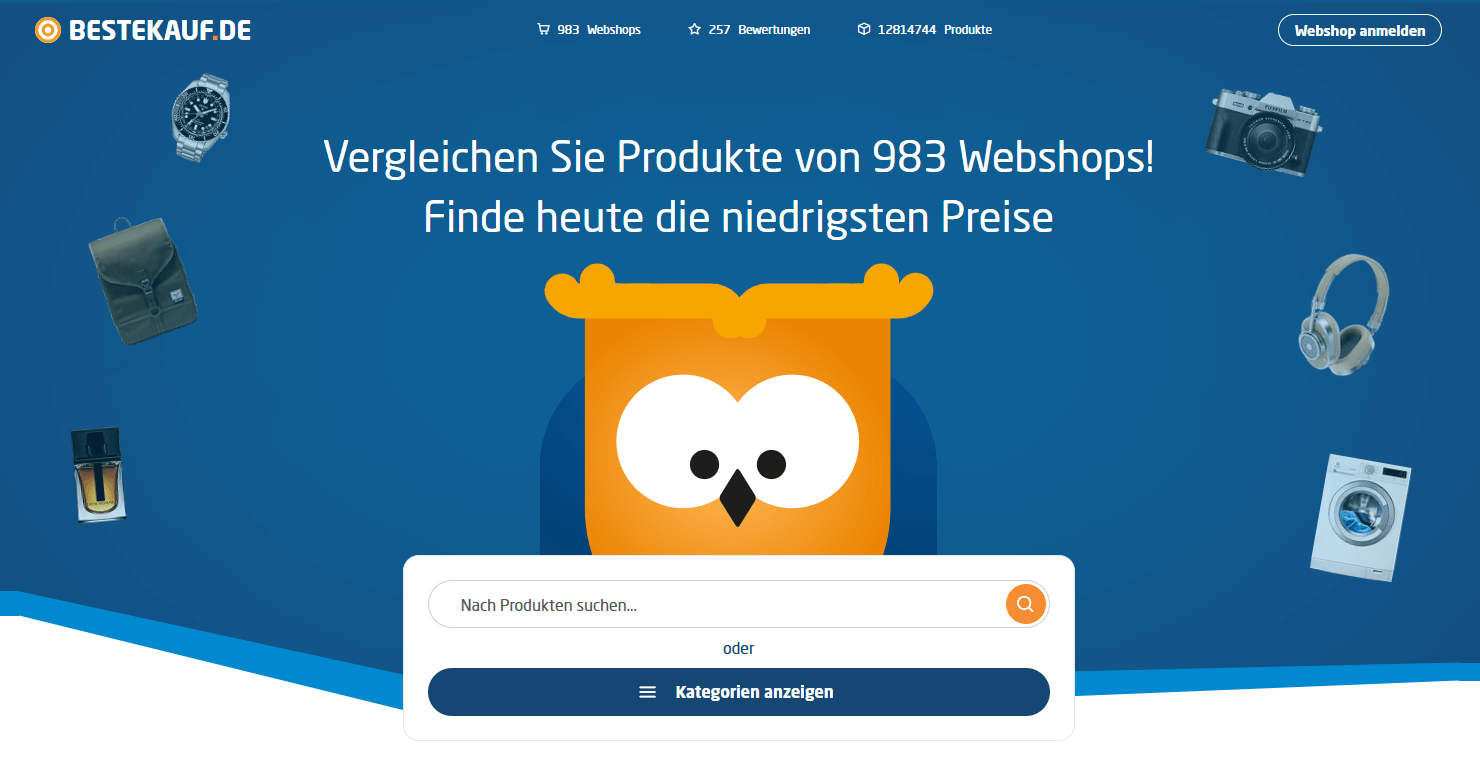 BesteKauf.de main page interface