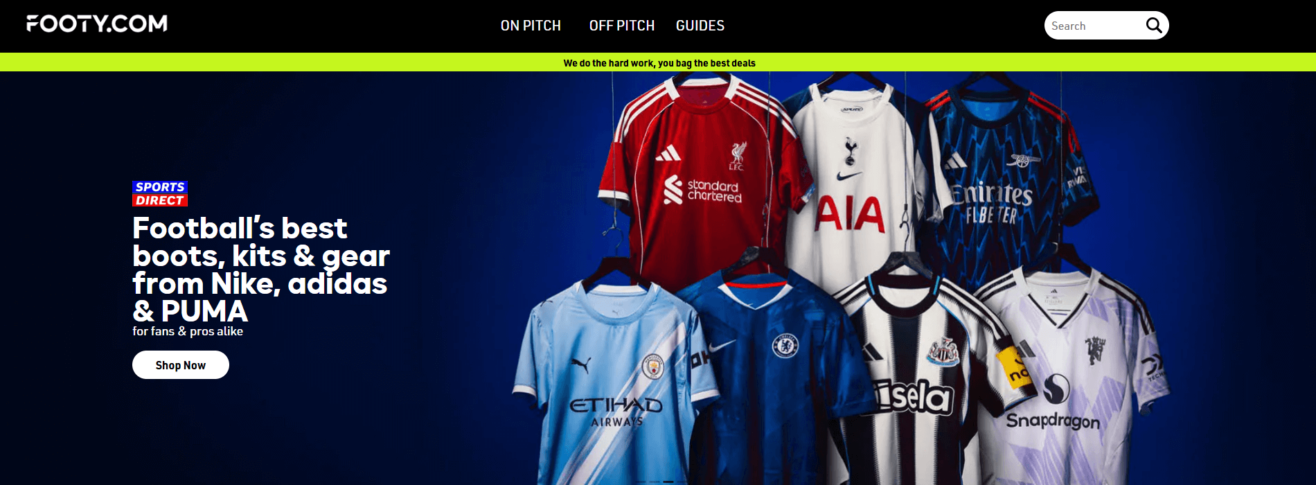 FOOTY.COM main page interface